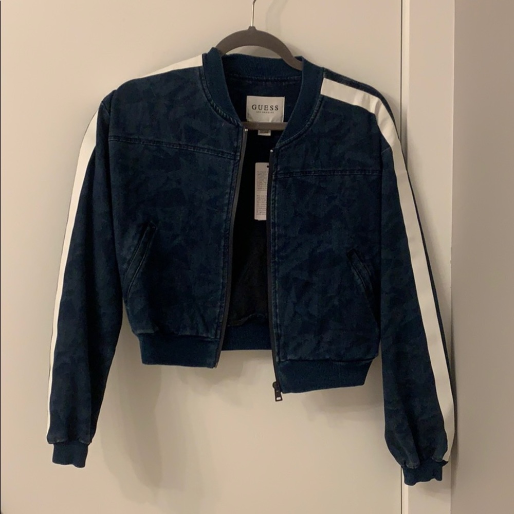 guess cropped jean jacket